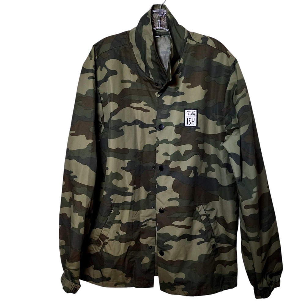 Island Snow Hawaii ISH Camo Coach's Jacket - Snap Front - Hawaii Exclusive